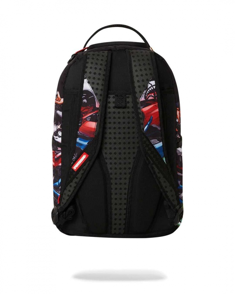 Sprayground Backpack CRUSHED SPORTS CARS DLXSR BACKPACK Black | OTGQY4315