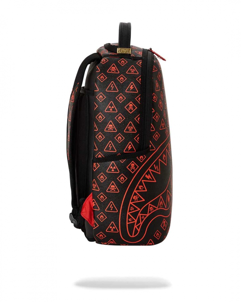 Sprayground Backpack DANGER SIGNS DLXSV BACKPACK Black | WNQTC6324