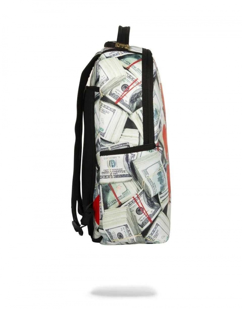 Sprayground Backpack DBD WAS HERE IN BLOOD ON MONEY PATTERN Red Green | FTXNL0972