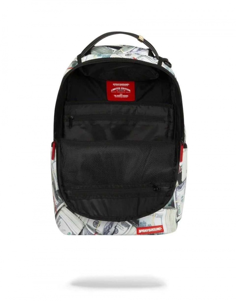 Sprayground Backpack DBD WAS HERE IN BLOOD ON MONEY PATTERN Red Green | FTXNL0972