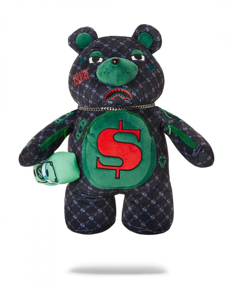 Sprayground Backpack DENIRO BEAR Black | LZJRY7316