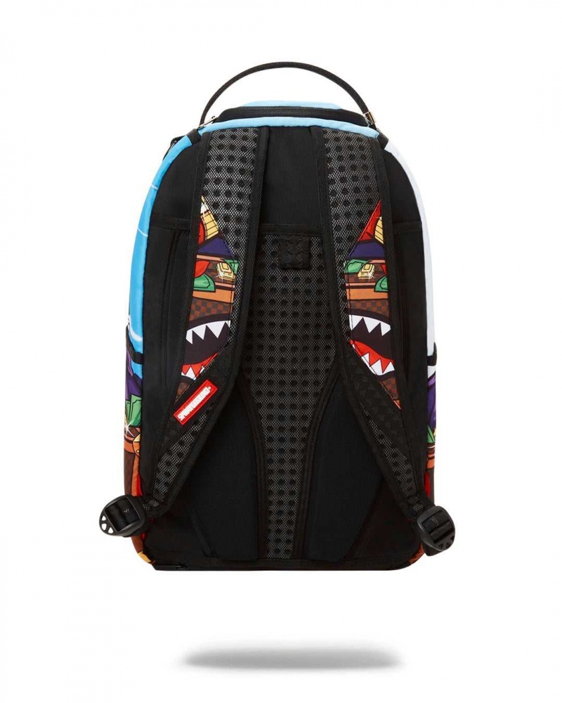 Sprayground Backpack DIABLO MONEY HEAD DLXR BACKPACK Blue | XLGYA3125