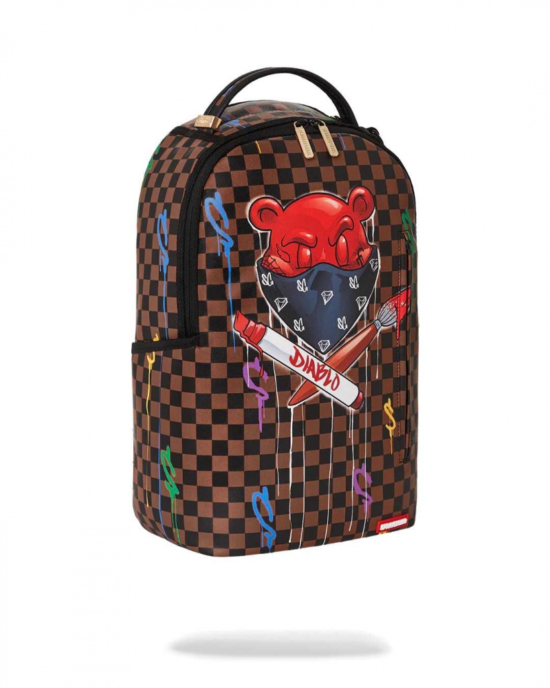 Sprayground Backpack DIABLO VILLAIN BACKPACK Brown | YEZUK8425