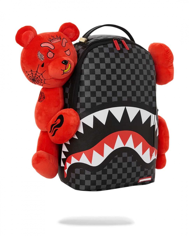 Sprayground Backpack DIABLO BEARHUG BEAR BACKPACK Red | GECLW2156