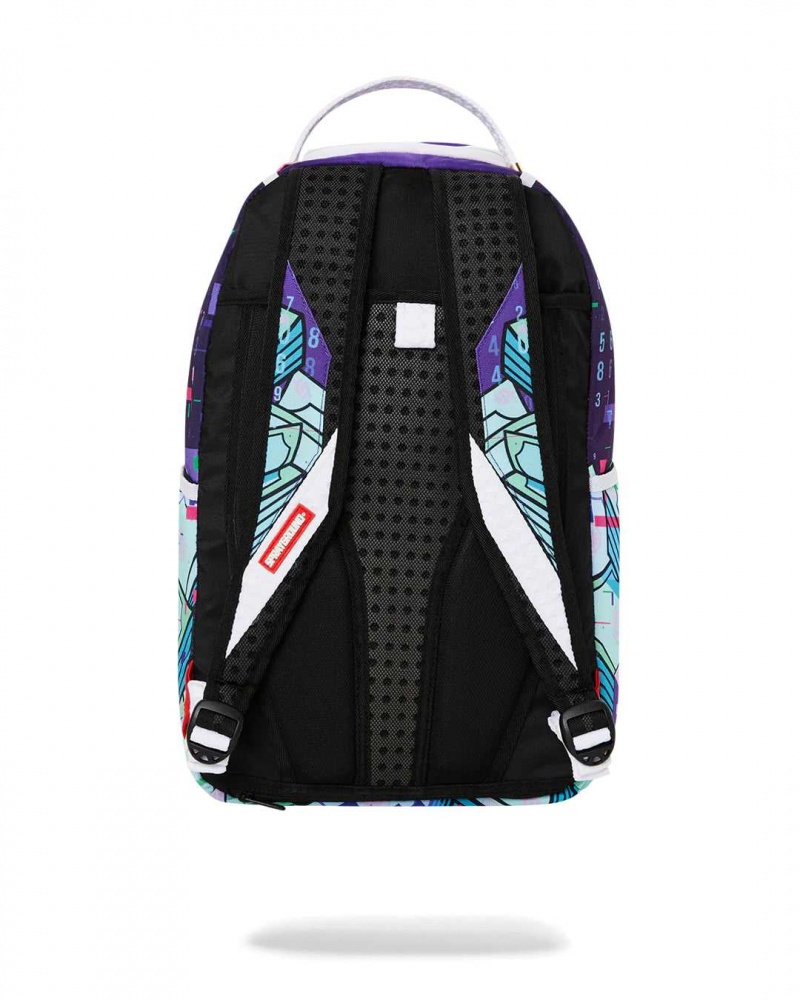 Sprayground Backpack DIGITAL MONEY LIPS BACKPACK Purple | LXQFI7652