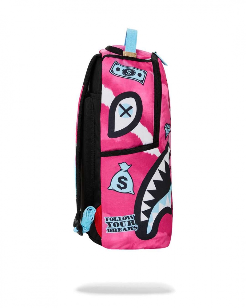 Sprayground Backpack DLXR: TRIPLE HEAD CRACKBEAR: BACKPACK Pink | HXMBV7031