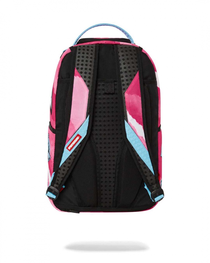 Sprayground Backpack DLXR: TRIPLE HEAD CRACKBEAR: BACKPACK Pink | HXMBV7031