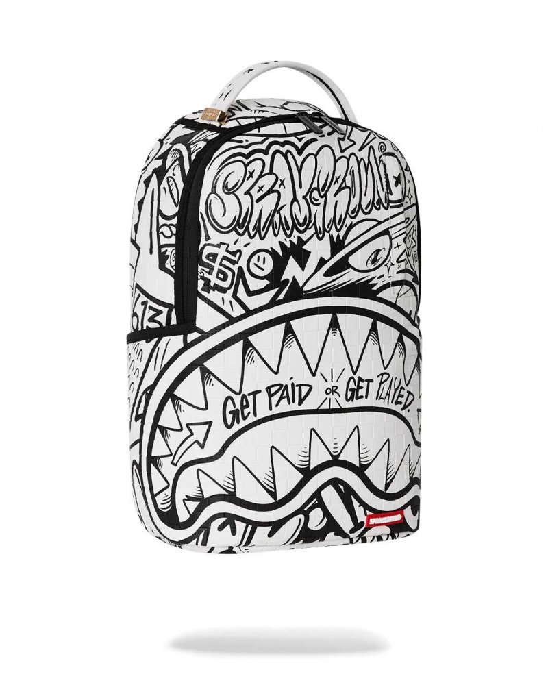 Sprayground Backpack DOODLE BACKPACK White | JIGOS0853