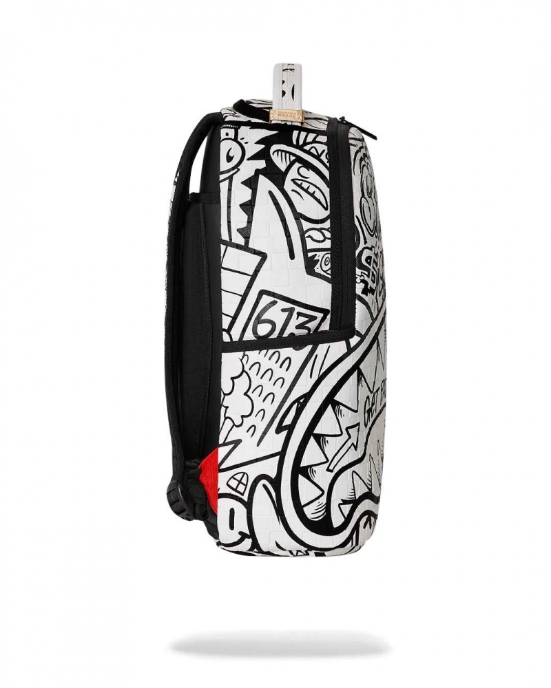 Sprayground Backpack DOODLE BACKPACK White | JIGOS0853