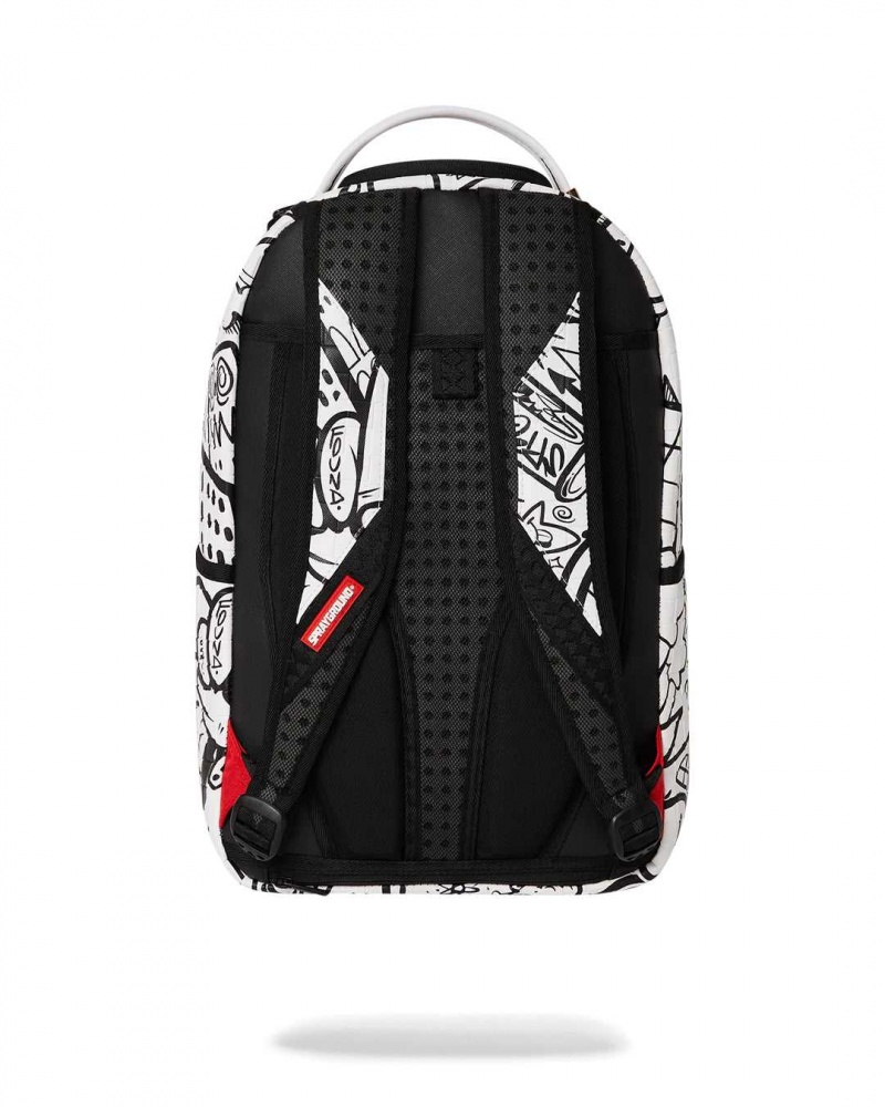 Sprayground Backpack DOODLE BACKPACK White | JIGOS0853