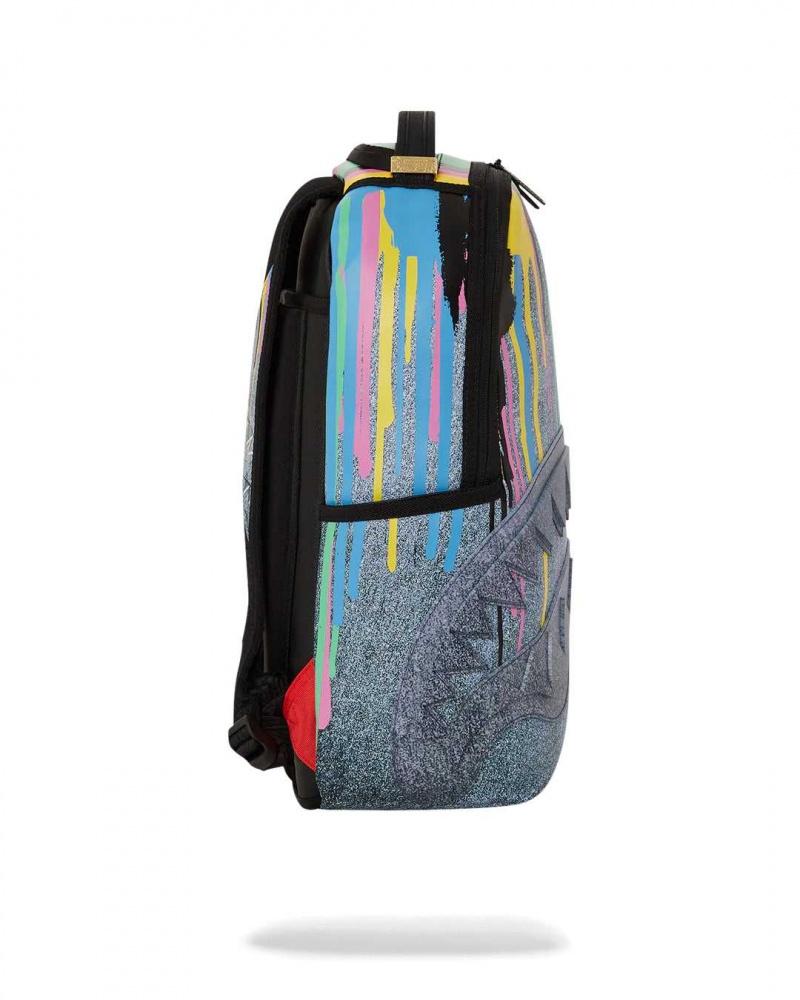 Sprayground Backpack DRIPPY STONE SHARK DLXV BACKPACK Grey Dark Grey | UDFXS6478