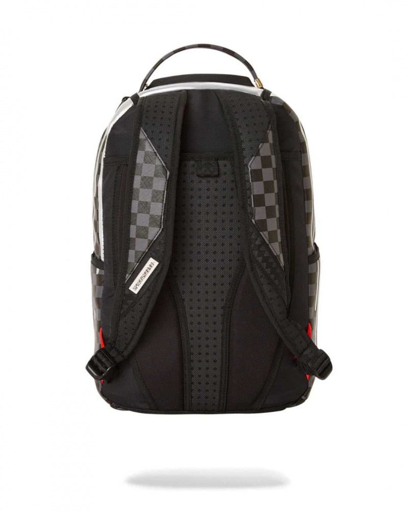 Sprayground Backpack DRIPS DLX BACKPACK Platinum Black | KYWBN5846