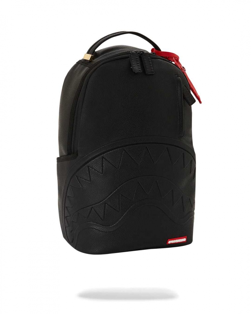 Sprayground Backpack EMBOSSED SHARK MOUTH BACKPACK Black | TOHXL7834