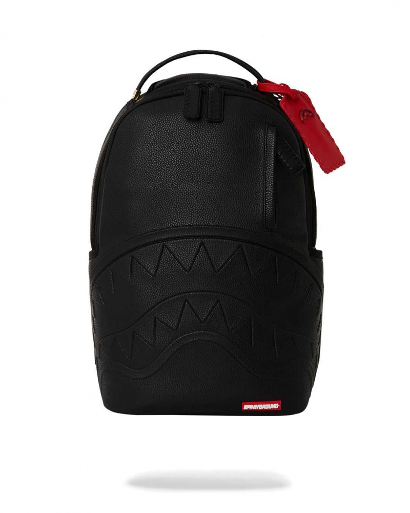 Sprayground Backpack EMBOSSED SHARK MOUTH BACKPACK Black | TOHXL7834