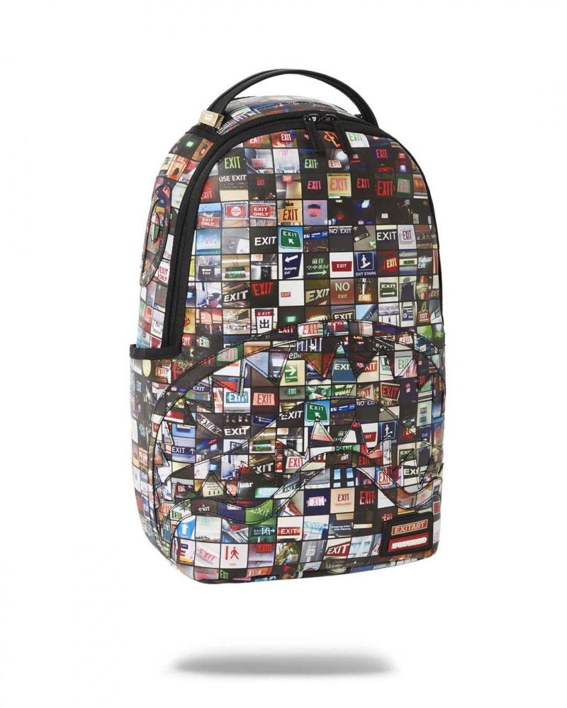 Sprayground Backpack EXIT SIGN BACKPACK Black | BLYJZ3241