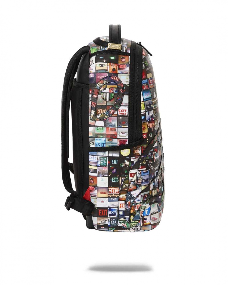 Sprayground Backpack EXIT SIGN BACKPACK Black | BLYJZ3241