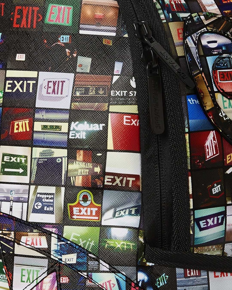 Sprayground Backpack EXIT SIGN BACKPACK Black | BLYJZ3241