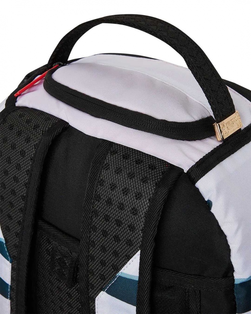 Sprayground Backpack FALLING IN A HOLE DLXSR BACKPACK White | YUSBL8139