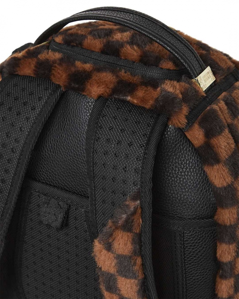 Sprayground Backpack FUR SHARKS IN PARIS BACKPACK Brown | RNWOJ8260