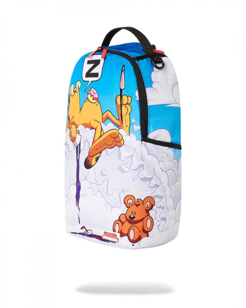 Sprayground Backpack GARFIELD SLEEPING ON SHARKMOUTH BACKPACK Blue | MFIXQ9085