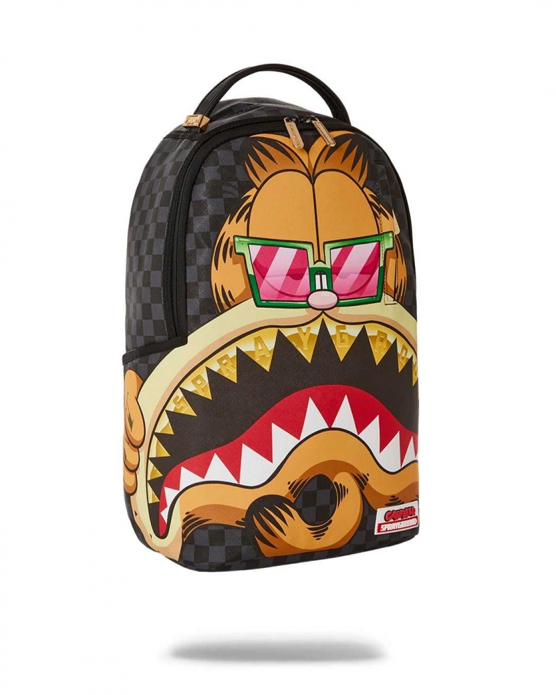 Sprayground Backpack GARFIELD MOUTH DLXR BACKPACK Black | OQIDE5617