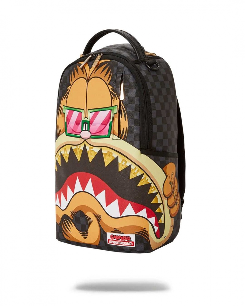 Sprayground Backpack GARFIELD MOUTH DLXR BACKPACK Black | OQIDE5617