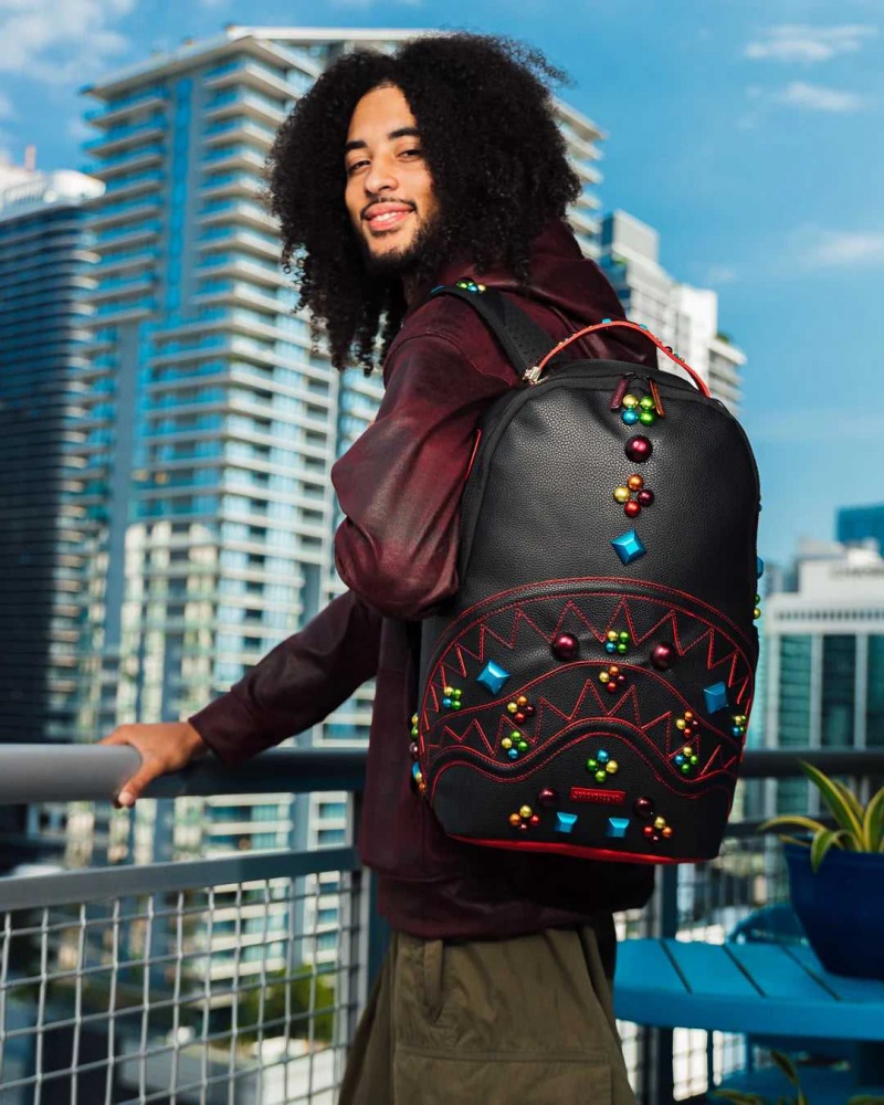 Sprayground Backpack GEM STONED DLXSV BACKPACK Black | WFDAL4603