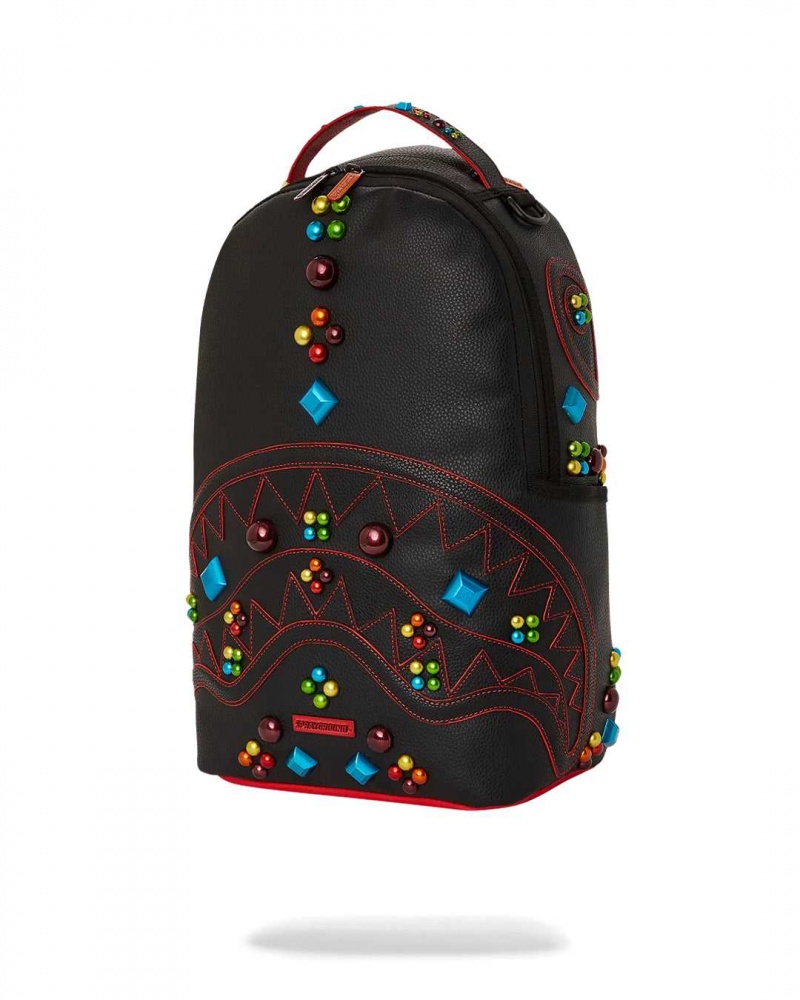 Sprayground Backpack GEM STONED DLXSV BACKPACK Black | WFDAL4603