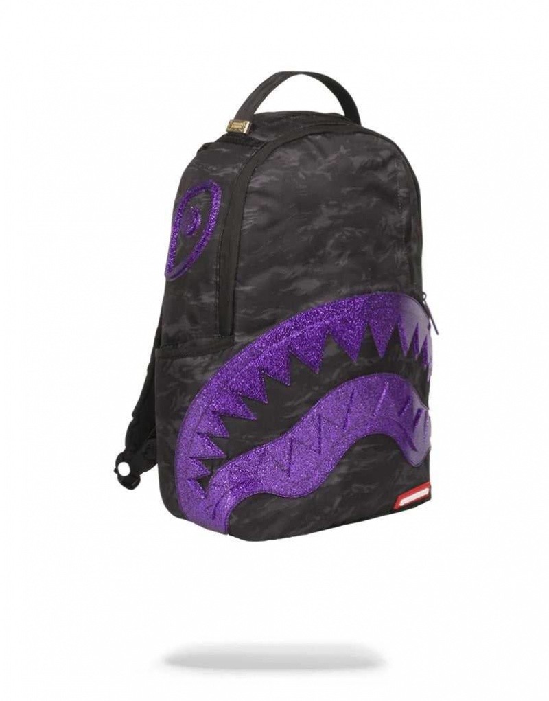 Sprayground Backpack GLITTER SHARK Black | KRGEN3160