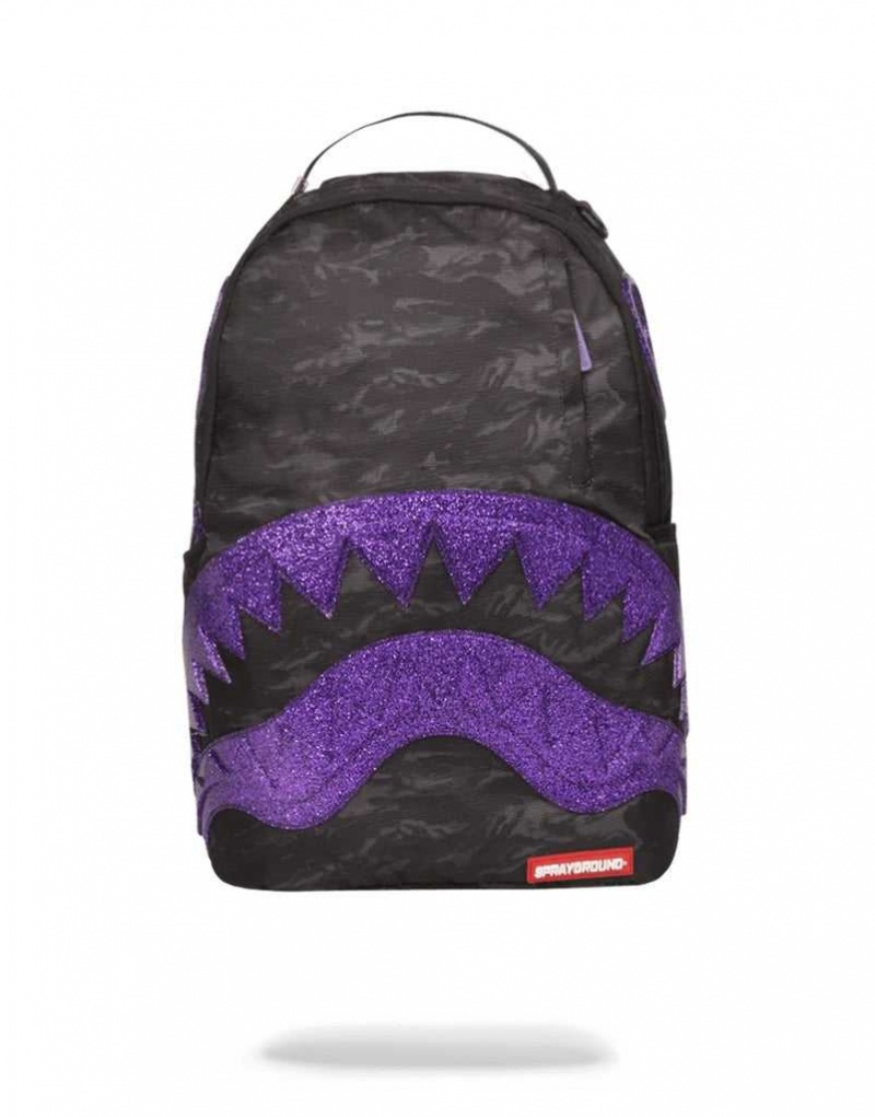 Sprayground Backpack GLITTER SHARK Black | KRGEN3160