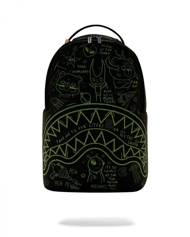 Sprayground Backpack GLOW IN THE INTERGALACTIC BACKPACK Black | TQFEO9053