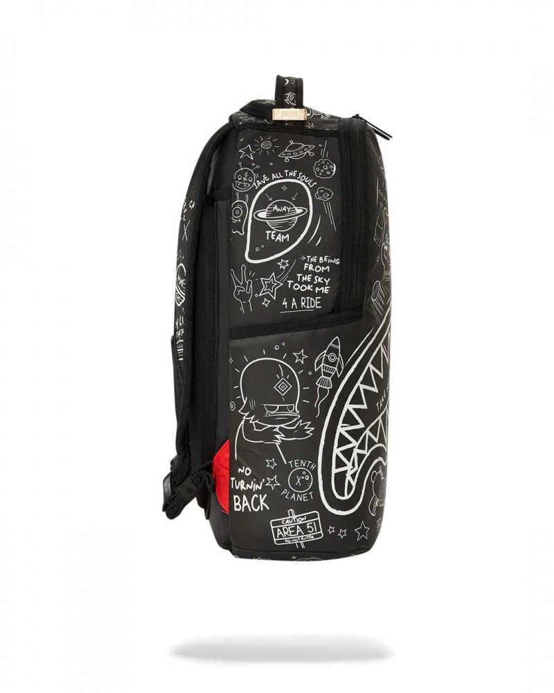 Sprayground Backpack GLOW IN THE INTERGALACTIC BACKPACK Black | TQFEO9053