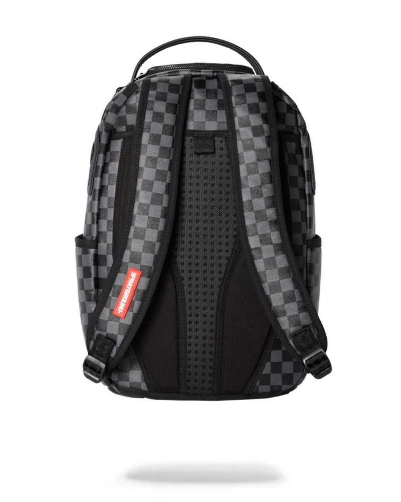 Sprayground Backpack HENNY CHECKERED SHARKMOUTH Black | SRFZP8036