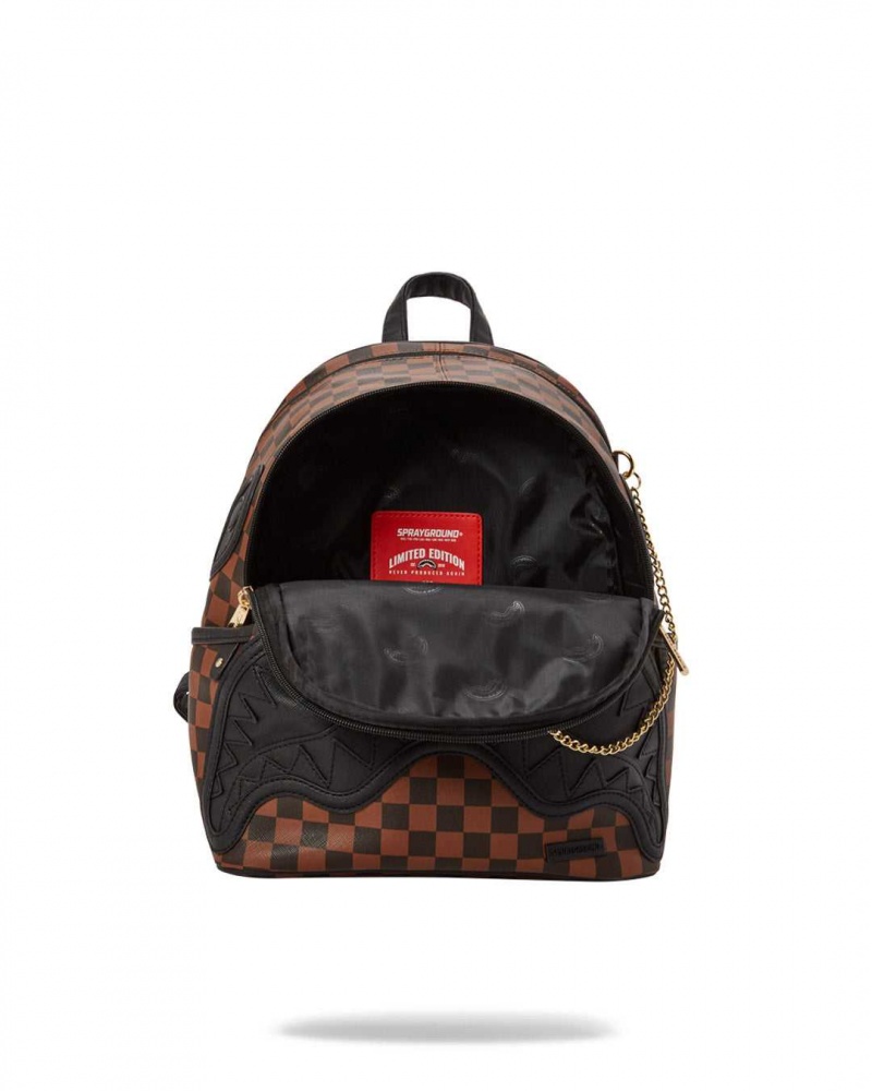 Sprayground Backpack HENNY SIP LOCK SAVAGE Brown | QWCYE1509