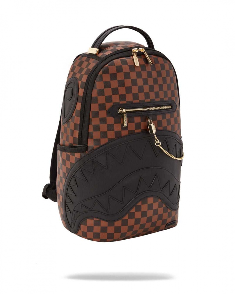 Sprayground Backpack HENNY SIP LOCK DLX Brown | RSHFG6907