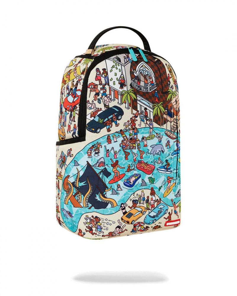 Sprayground Backpack HOUSE PARTY DLXSR BACKPACK Blue | YDHCN1408