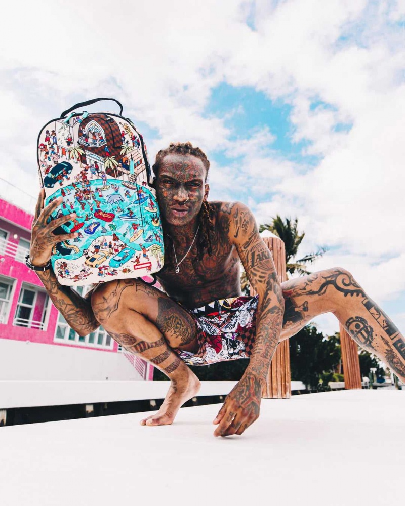 Sprayground Backpack HOUSE PARTY DLXSR BACKPACK Blue | YDHCN1408