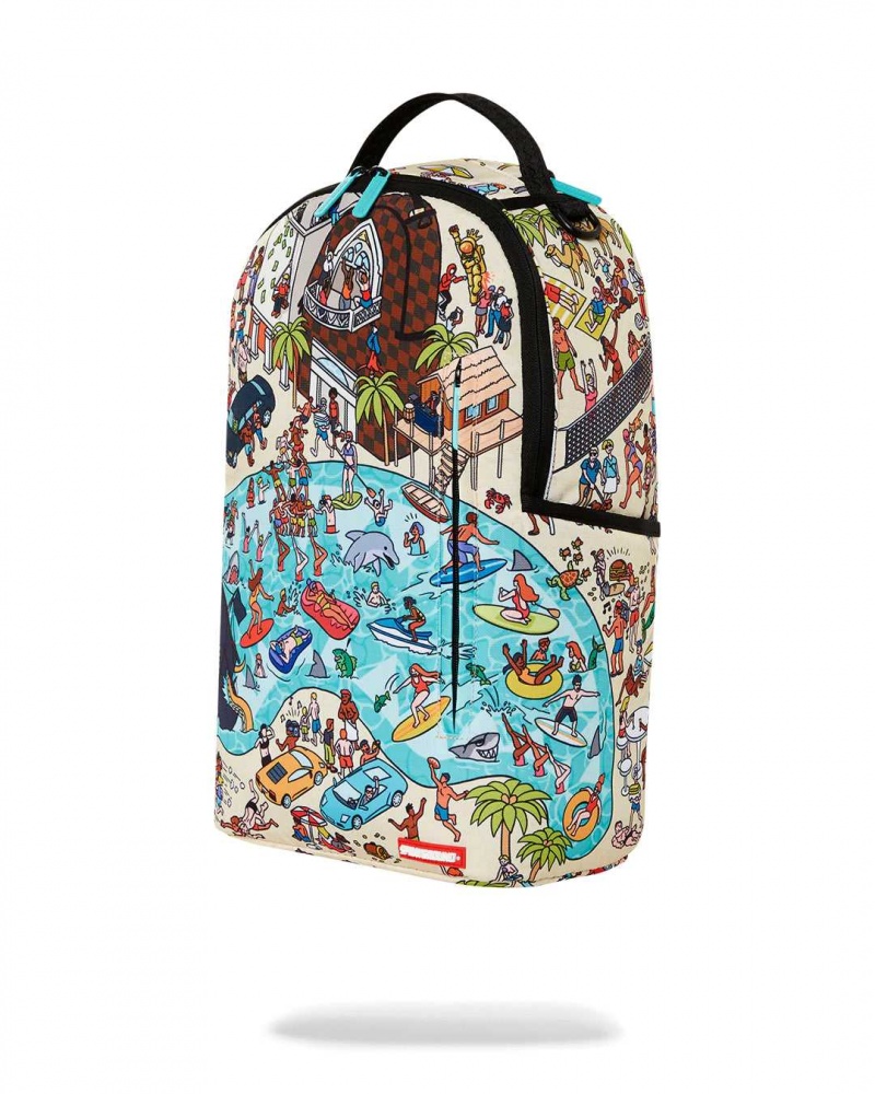 Sprayground Backpack HOUSE PARTY DLXSR BACKPACK Blue | YDHCN1408