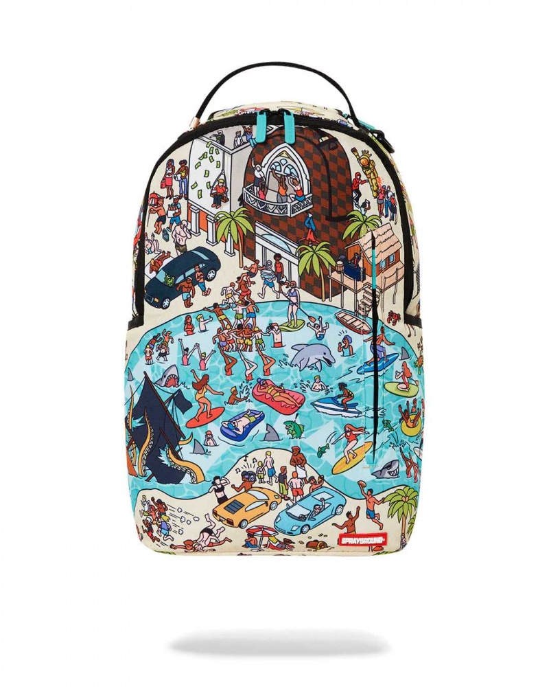 Sprayground Backpack HOUSE PARTY DLXSR BACKPACK Blue | YDHCN1408