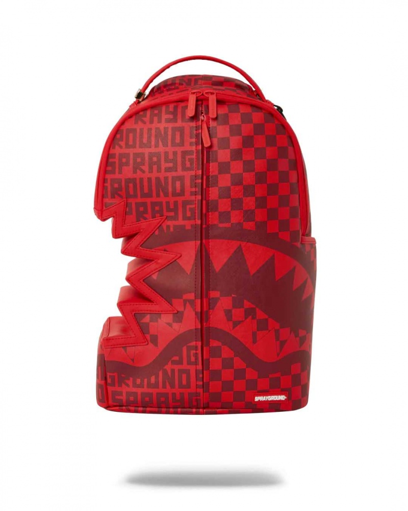 Sprayground Backpack INFINITI SPLIT Red | FNJAS8756