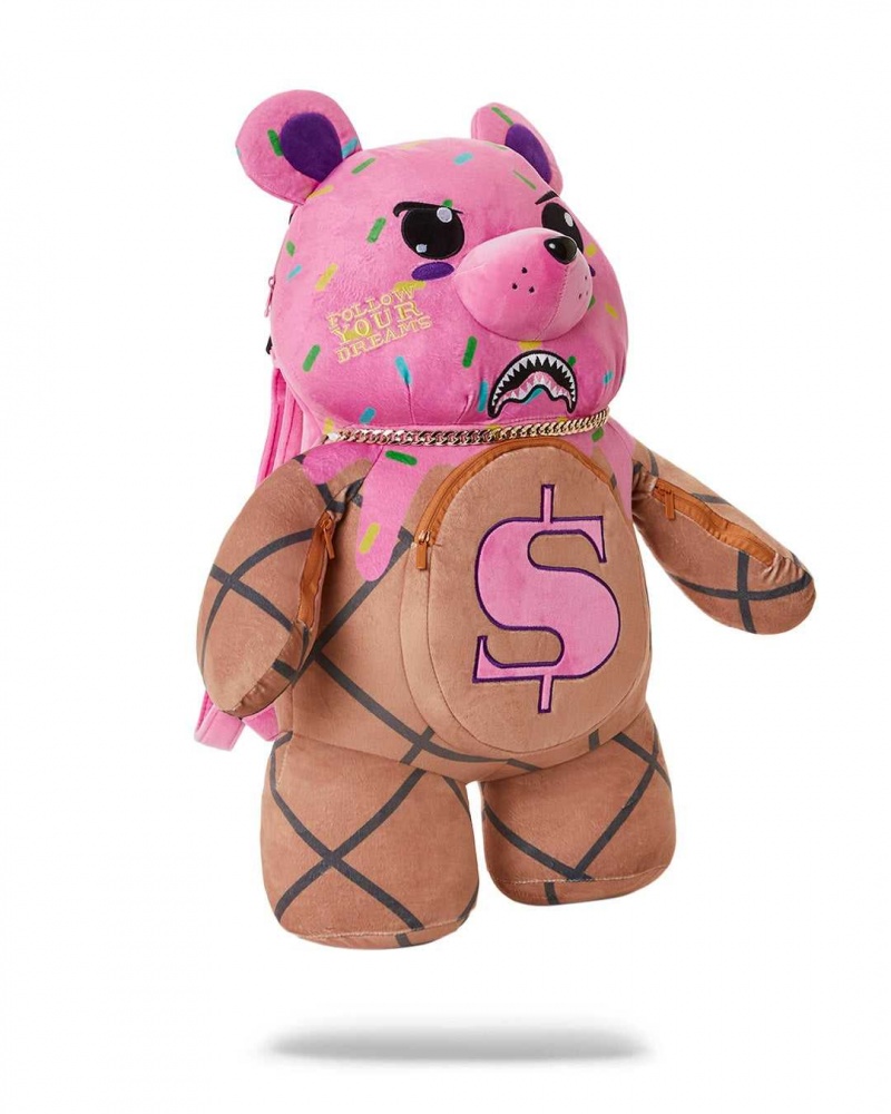 Sprayground Backpack I SCREAM BEAR Pink | GEPLC5278