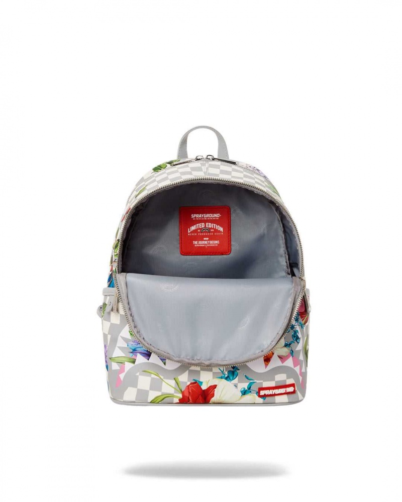 Sprayground Backpack JARDIN DU PALAIS SAVAGE White | QLPGV7625