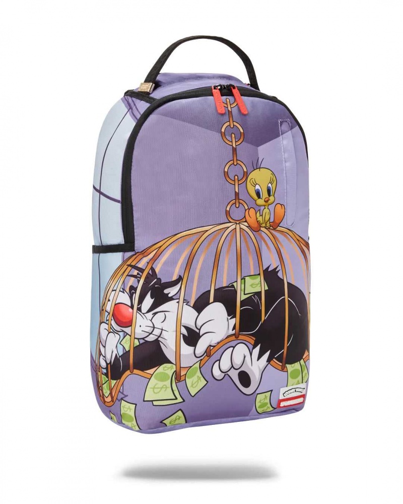 Sprayground Backpack LOONEY TUNES BIRDCAGE DLXR BACKPACK Purple | HJUKQ6401