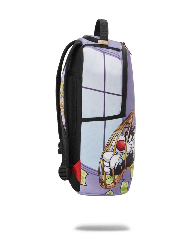 Sprayground Backpack LOONEY TUNES BIRDCAGE DLXR BACKPACK Purple | HJUKQ6401