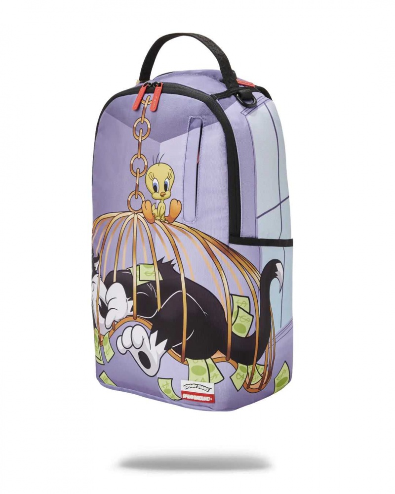 Sprayground Backpack LOONEY TUNES BIRDCAGE DLXR BACKPACK Purple | HJUKQ6401