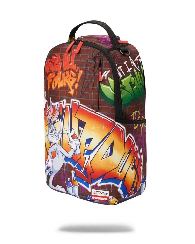 Sprayground Backpack LOONEY TUNES GRAFF DLXR BACKPACK Brown | SZADE5701