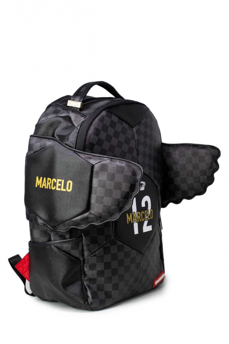 Sprayground Backpack MARCELO SOCCER KING Black | CEHIJ6920