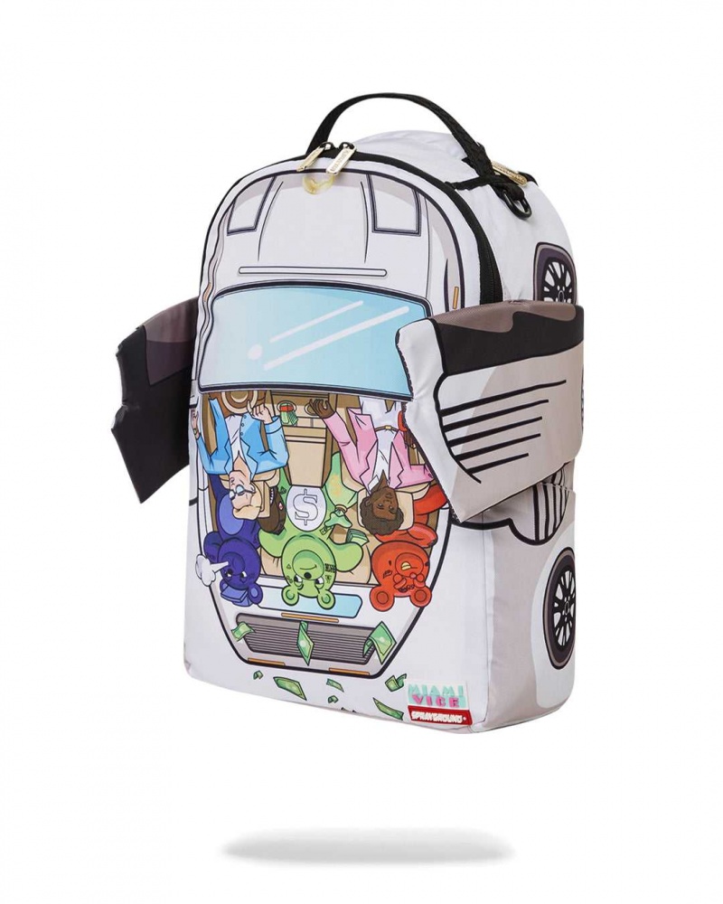 Sprayground Backpack MIAMI VICE WINGS UP BACKPACK White | FOKZR8169