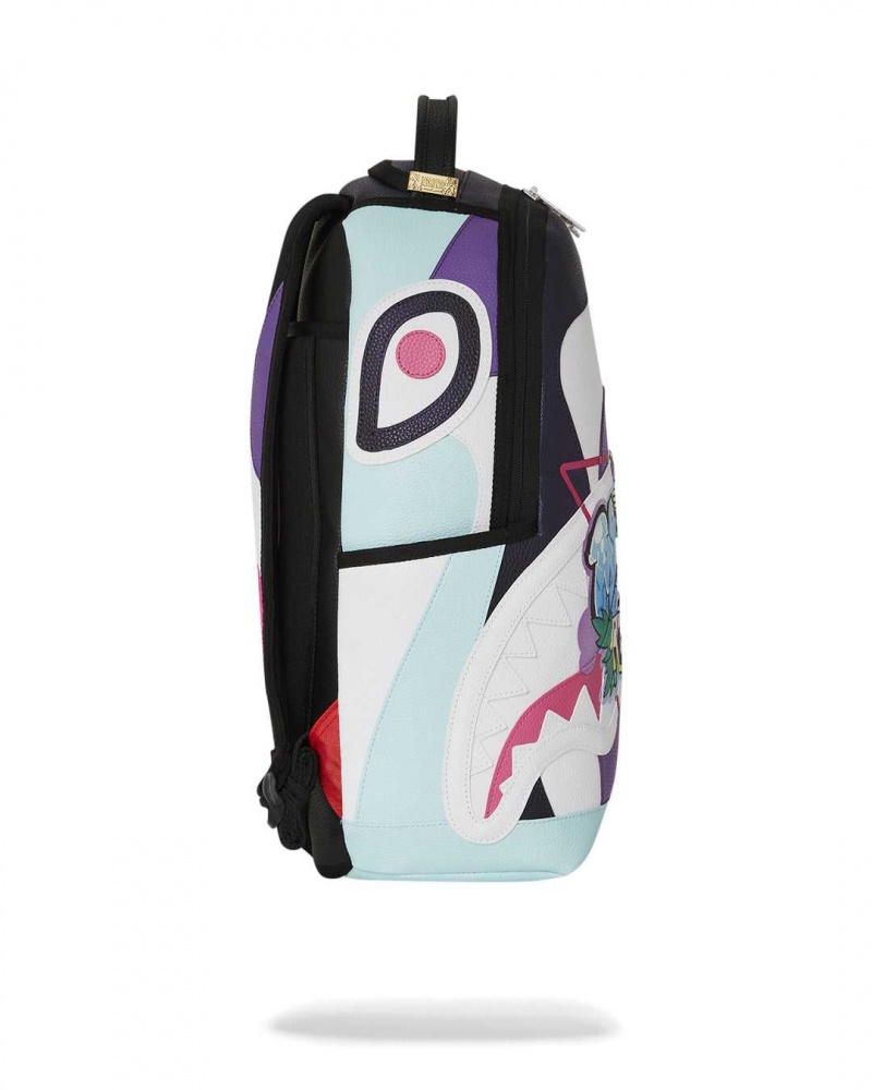 Sprayground Backpack MIAMI VICE GRAFFITI TAG BACKPACK Blue | TWNXY3916