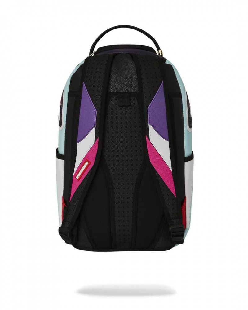 Sprayground Backpack MIAMI VICE GRAFFITI TAG BACKPACK Blue | TWNXY3916